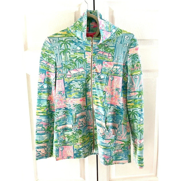 Lilly Pulitzer Jacket Full Zip honda Classic Multi Color Rare Women’s Size XXS - Picture 11 of 14